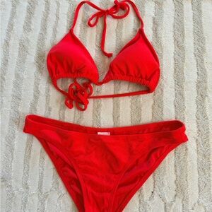 Xhilaration Red Terry bikini